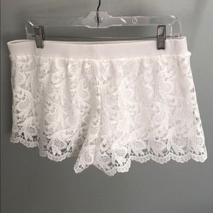 White Lace Shorts